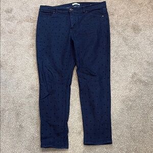 Women's Loft Blue Polka Dot Jeans